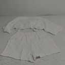 Womens 2 Piece Cover Ups Set Cotton Beach Short Sets Short Sleeve Button Down Shirt Shorts Resort (Large)