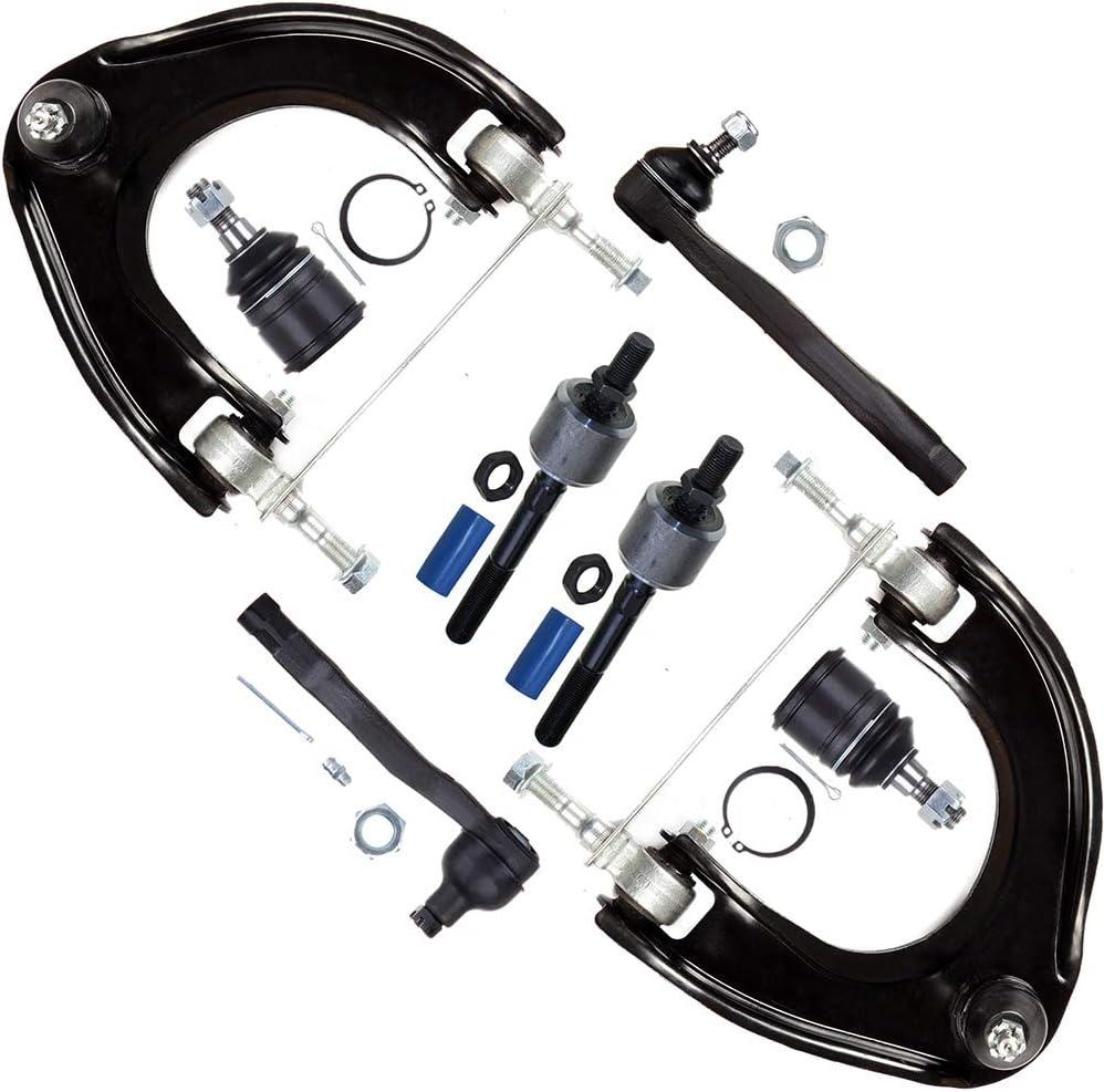 SCITOO 8pcs Front Upper Control Arm w/Ball Joint Suspension Kit for Honda Civic 1988 1989 1990 1991 for Honda CRX 1988-1991 Outer Inner Tie Rod End Lower Ball Joint