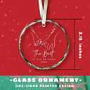 3 x Pawzity Engagement Ornament - Our First Christmas Engaged Ornament 2024 - Engaged Ornaments - Glass Christmas Ornament