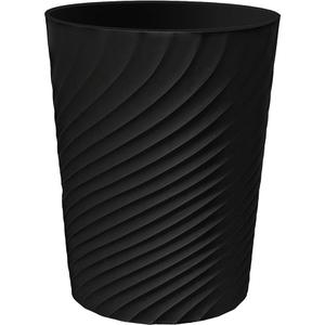 1.8 Gallon Small Trash Can Wastebasket Recycling Bin Slim Profile for Compact Spaces Bathroom, Office, Bedroom, Kitchen (1.8 Gallon, Black)