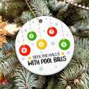 3 x Pool Balls Ornament 2025  White Elephant Gift, Deck The Halls with Pool Balls Ceramic Ornament  Holiday Tree Decoration for Pool Players, Bar Gamers & Billiards Fans  Gag Gift & Stocking Stuffer
