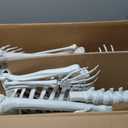 2PCS Skeletons Halloween Decorations,5.9Ft Life Size Skeletons with Movable Joints,Full Body Plastic Human Adult Skeletons for Halloween Indoor Outdoor Haunted House Decor