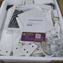 COMHOMA Makeup Vanity Desk with Mirror and Lights, Vanity Table and Chair Set with 5 Drawers and Charging Station, Bedroom Dresser LED Mirror Stepless Dimmable & 3 Color Modes Adjustable, White