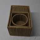 Wicker Basket with Handles Natural Brown 4  PRS