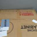 TETOTE Gold Round Bathroom Medicine Cabinet with Mirror 24 x 24 Metal Framed Medicine Cabinet with Storage Adjustable Shelves Farmhouse Wall Mirror with Storage Surface Mounted