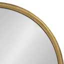 Kate and Laurel Caskill Mid-Century Oval Mirror, 18" x 24", Gold, Capsule-Shaped Accent Mirror for Entryway, Living Room, or Bathroom