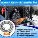 Exhaust Flex Pipe (1.25'' x 72.00''), Universal Stainless Exhaust Hose for Automotive, Generator and Industrial Equipment