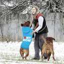 GreenJoy Dog Sweater Dog Hoodie Cold Weather Dog Coat Hooded Sweatshirt for Puppies,Cats, Small Medium Large Dogs (Blue(I Love My Mom), X-Large)