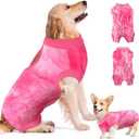 SlowTon Dog Recovery Suit - Surgery Recovery Suit for Female Male Dogs, Dog Onesie After Spay Abdominal Wounds, E-Collar Cone Alternative Prevent Licking Pet Surgical Suit(Pink)