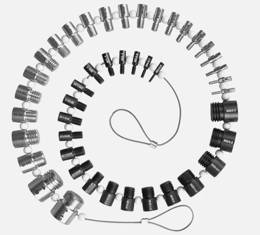 Nut and Bolt Thread Checker 45 Male/Female Thread Gauges (24 SAE/Inch & 21 Metric) Nut and Bolt Thread Size Checker Thread Identifier Gauges for Quickly Identify and Verify