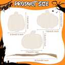 2 x Pumpkin 30Pcs Unfinished Wooden Ornaments Halloween Thanksgiving Autumn Paintable Blank Pumpkin Cutouts Hanging Wood Slices DIY Craft for Kids Art Crafts Party Supplies