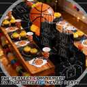 AmazingSpark 24 Pcs Basketball Paper Gift Bags with Handles 5.9x3.2x8.3 Basketball Themed Party Favor Bags for Coaches Teams Sports Events Snacks Treat Storage Birthday Party Supplies(Classic)