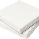 AAAAAcessories Outdoor Seat Cushions for Chairs, Waterproof, Fade-Resistant, 20" x 18" x 3", Patio Furniture Replacement Cushions, Set of 4, Creamy White