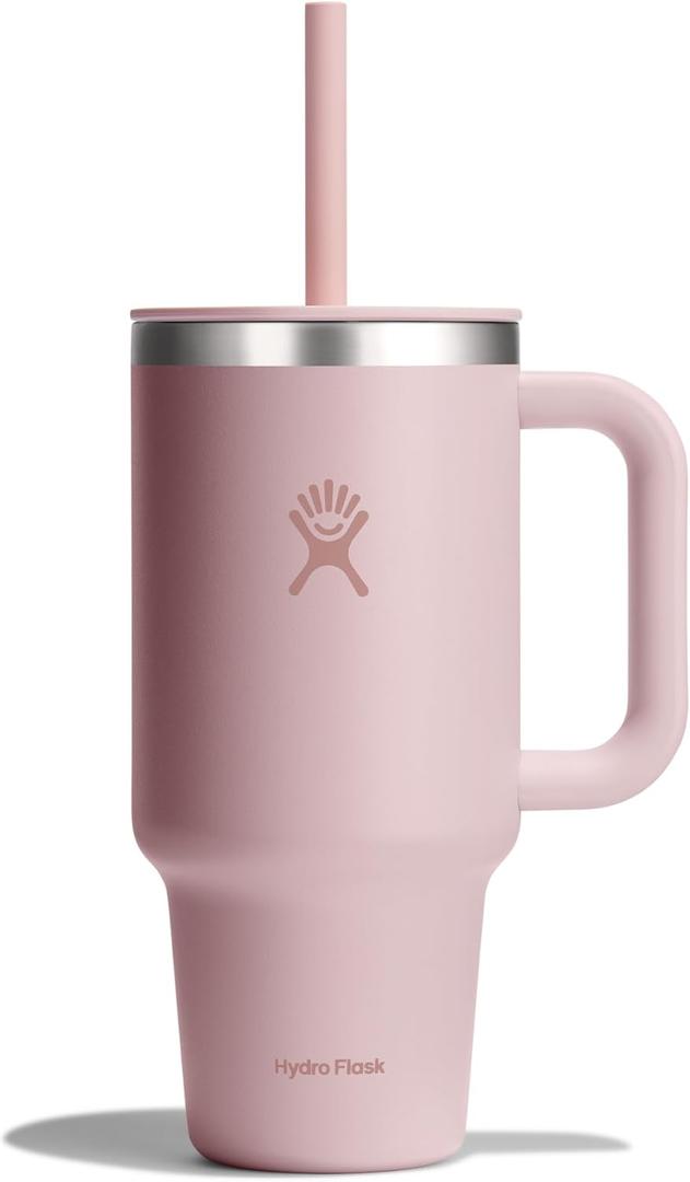 Hydro Flask 32 Oz Travel Tumbler with Handle, Lid and Straw - Insulated Stainless Steel in Tonal Trillium