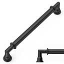 Amerdeco 10 Pack Matte Black Cabinet Pulls 6.25 Inch(160mm) Hole Center Heavy Duty Solid Kitchen Cabinet Handles Drawer Pulls