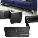 Under the Couch Blocker - Made in the USA - Adjustable Furniture Gap Blocker 26 Ft Length, No-Tool Install - Stops Toys & Pet Balls from Rolling Under Couch - Black (4")