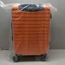 Amazon Basics 21" Hardside Carry-On Luggage, Hardshell Suitcase With Wheels, Expandable For Up to 25% More Space, With Scratch-Resistant Surface, Four Multi-directional Wheels, Orange