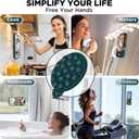 Magnetic for iPhone 16 Pro Case, Compatible with Magsafe, Suction Cup Phone Mount, 2 Screen Protectors - Camera Protector, Silicone Shockproof Protective Phone Cover 6.3", Dark Green