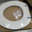Mayfair Padded Toilet Seat with Chrome Hinges, Soft Vinyl over Wood Core Seat, Made in USA, Round, White