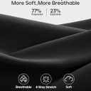 Heathyoga Capri Leggings with Pockets for Women Tummy Control Knee Length Leggings Yoga Pants Women Capri Pants Workout (Black, XL)