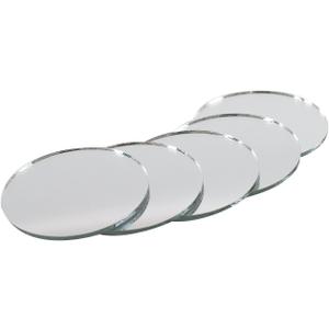 Super Z Outlet Mini Round 2" Inch Small Glass Mirror Circles for Arts & Crafts Projects, Traveling, Framing, Decoration (50 Pieces)
