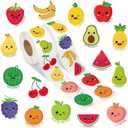1000Pcs Fruit Religious Stickers Rolls Color Apple Watermelon Strawberry Back to School Motivational Training Stickers Bible Christian Decor for Kids Teacher Reward Classroom,16 Styles 2 Rolls