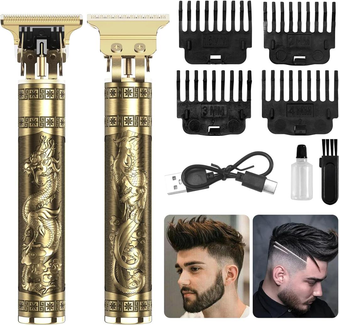 Beard Trimmer for Men-Hair Clippers for Men-Cordless Rechargeable Hair Clipper and Trimmer-Beard Shaver BarbershopGold
