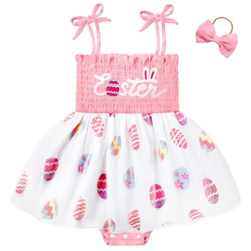 HONGTEYA Baby Girl 1st Birthday Outfit Girl First Birthday Clothes One Year Old Gifts Romper Tulle Summer Newborn Dress Pack of 2