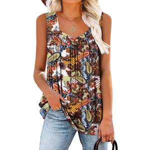 ROSELINLIN Womens Tank Tops and Short Sleeve Floral Summer Tops (X-Large)