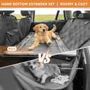 Hard Bottom Dog Back Seat Extender & Seat Cover Bundle - Includes Detachable Dog Travel Bed, 2-in-1 Backseat Cover for Dogs, Waterproof Non-Slip Heavy Duty, Fits Cars, Small Trucks & SUVs