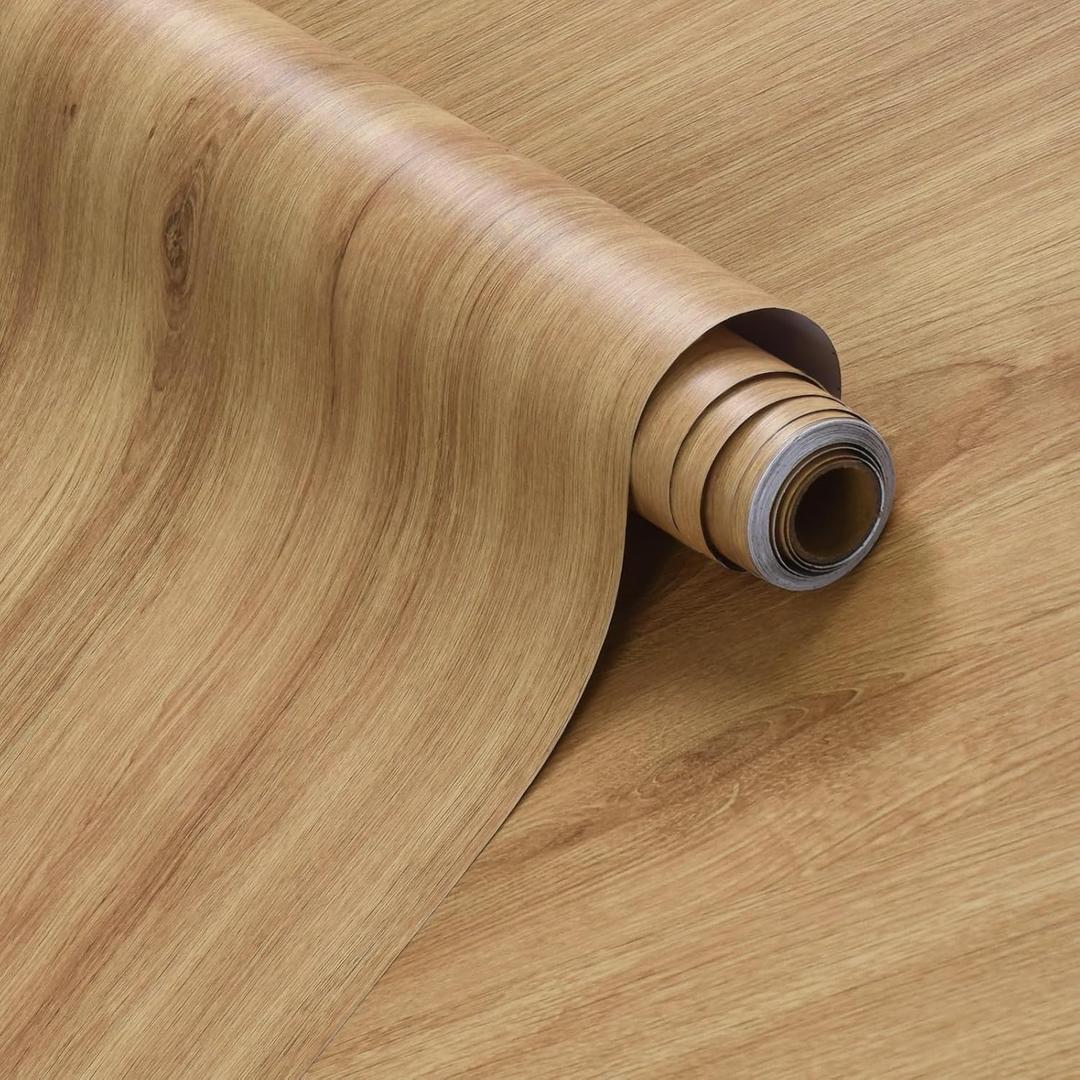 157x31 Inch Wide Wood Grain Contact Paper Peel and Stick Countertops Waterproof Faux Wood Wallpaper thick Self Adhesive Removable Contact Paper Wood Grain Vinyl Wrap Light Brown Wood Looking Wallpaper