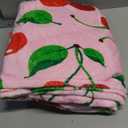 Cherries Blanket Gifts for Women Girls Mom Kids Adults Teen Birthday Christmas Valentine Present Pink Cherry Fruit Theme Decor Home Bedroom Living Room Sofa Couch Soft Cozy Plush Fleece Throw 60"x50"