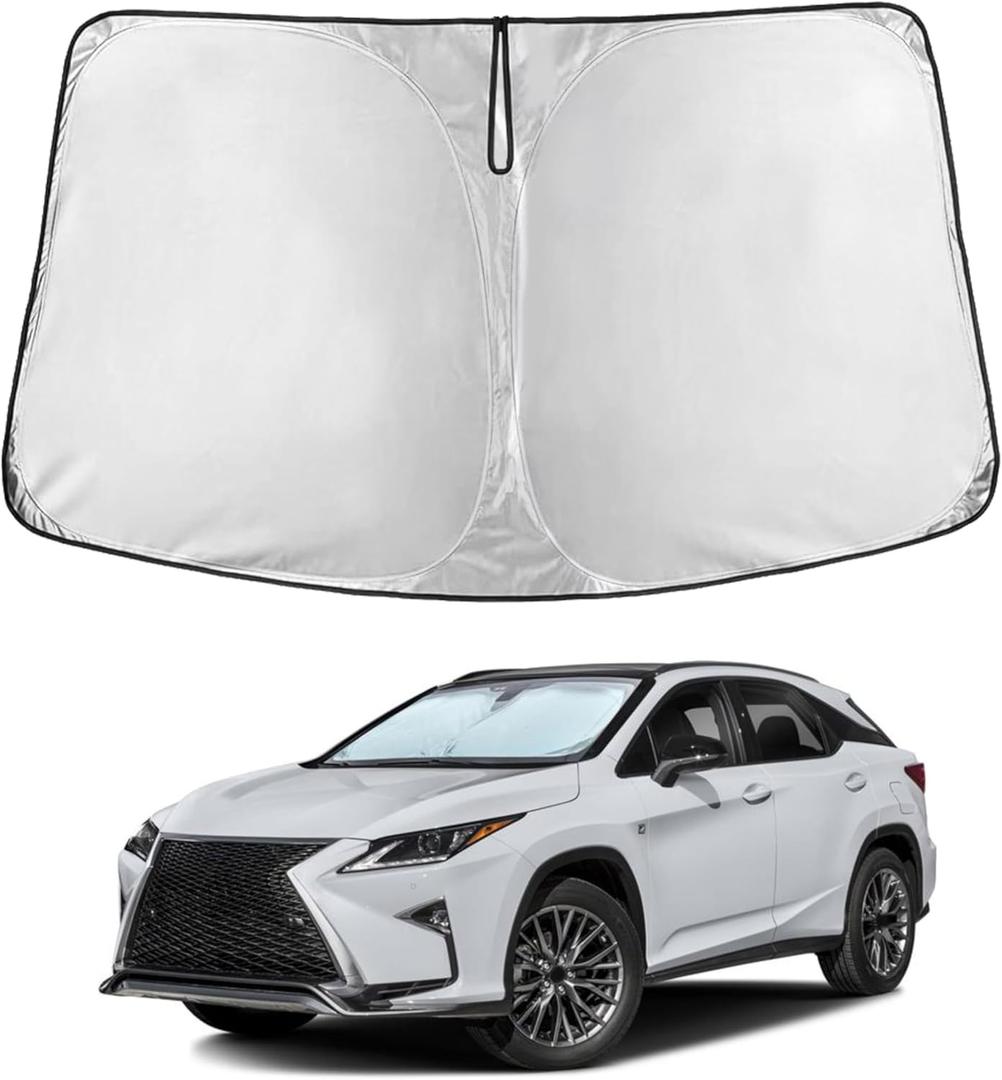 EcoNour Windshield Sunshade Compatible for Lexus RX 2023-2024 2025 2026, Sun Visor for Front Windshield & Window Sun Shade Cover, UV Heat Blocker & Protector, Car Accessories
