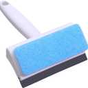 Baluue Double-Sided Window Cleaner 2-in-1 Squeegee and Scrubber Sponge for Car Windshield Mirrors and Shower Tiles 7.28 Inch Handheld Glass Cleaning Brush