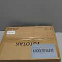 TUTOTAK C Shaped End Table with Charging Station, Side Table for Sofa, Couch Table with Storage Bag, TV Tray with 2 USB Ports and Outlets for Living Room, Bedroom, Brown TB01BB024