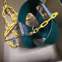 High Back Full Bucket Toddler Swing Seat with Yellow Coated Chains Fully Assembled Baby Swing Set Accessories