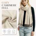 Women's Scarf Pashmina Shawls and Wraps for Evening Dress Wedding Bridal Bridesmaid Winter Warm Long Large Scarves (Beige)