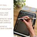 Brown & Beige Apple Pencil 2nd Generation Protective Sleeve Cover Grip, Apple Pencil Case, Magnetic Charging Compatible and Double Tap, Cow Print Swirl, Unique, Boho Neutral Colors