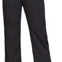 Bamans Womens Dress Pants Flare Leggings Work Office Pants Wide Leg Slacks High Waist Bootcut Business Trousers (XX-Large, Black)