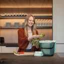 bioMat 3 Gallon Compostable Food Scrap Bags with Handle Ties, 125 Count, Compost Bags for Kitchen Compost Bins, BPI ASTM D6400 and CMA Certified Biodegradable Trash Bags