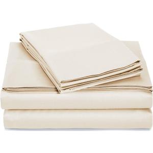 PLUSHY COMFORT Luxury Full Sleeper Sofa Bed Sheet Set, I100% Egyptian Cotton, 600 Thread Count - Ivory Plain Color, Soft Fabric, Size (54 x 72 +6 Inch Deep Pocket), 4 Pcs Sleeper Sofa Sheet Set