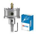 DKIBBITH TCT Hole Saw 2-3/8"(60mm) Heavy Duty Tungsten Carbide Tipped Hole Cutters for Stainless Steel, Copper, Iron, Brass, Plastic with Titanium-Plated Pilot Drill Bits.