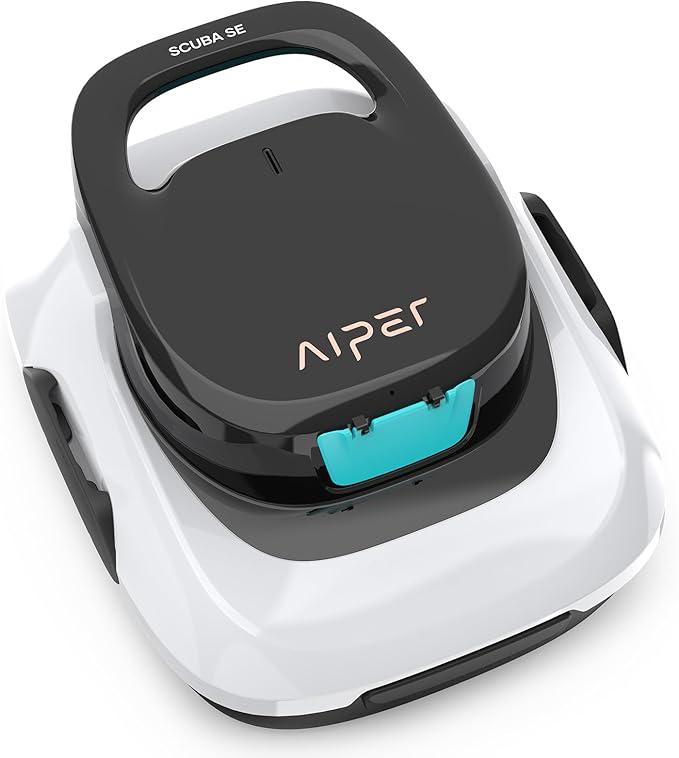 AIPER Cordless Automatic Pool Cleaner, Pool Vacuum with Auto- Parking, Lightweight, Ideal for Above Ground Flat Pool up to 860 sq.ft.