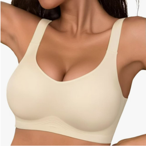 Seamless Bra for Women - Large Bust Minimizer, Wire-Free, Lifting & Anti-Sagging, Thin, Sports Plus-Size (US, Alpha, X-Large, Regular, Extra Long, Size XL:80-90kg(160-180lbs), Beige)