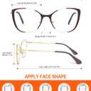 Blue Light Blocking Glasses Women Anti Eyestrain Computer Cat Eye Eyeglasses Cat Eye Clear Frame (S-brown Gold)