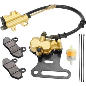 FVRITO 12mm Rear Disc Hydraulic Brake Master Cylinder Caliper Assembly Pad for 70cc 90cc 110cc 125cc 140cc 150cc SSR apollo Taotao Coolster Roketa SDG 107 Pitster Pro Atomik Sikk Chinese Pit Dirt Bike