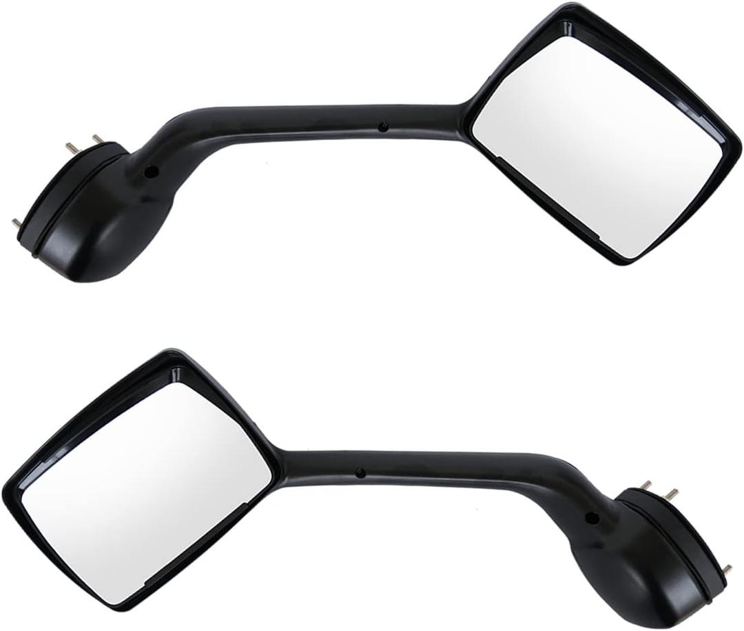Chrome Hood Mirror for Kenworth T680 Peterbilt 579 587，Side Rear Hood Mirrors Assembly for Kenworth Peterbilt Semi Trucks Accessories Driver & Passenger Side (A Pair)
