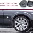 Ijuicy 4 PCS Wheel Center Caps, Wheel Hub Caps Modification Decoration, ABS Rust-Proof Durable Snap-in Center Caps for Rims (Carbon Fiber Black)