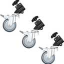 Soonpho 3 Packs Professional Swivel Caster Wheels for Photography Light Stand with 22mm Diameter,Durable Metal Consruction and Rubber Base for Studio/Carpet/Bare/Wood/Marble Floor