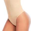 Werena Tummy Control Thong Shapewear for Women Seamless Shaping Thong Panties Body Shaper Underwear (XX-Large, 03# Beige-high Rise Wire)